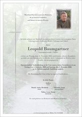 Leopold Baumgartner, verstorben am 30. November 2020