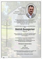 Dietrich Baumgartner, verstorben am 26. September 2026