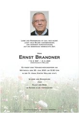 Ernst Brandner, verstorben am 21. Juni 2021