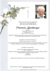 Theresia Buchberger, verstorben am 29. Juni 2017