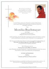 Monika Buchmayer, verstorben am 29. Mai 2020