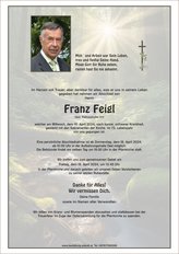 Franz Feigl, verstorben am 10. April 2024