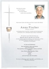 Anna Fischer, verstorben am 06. Juni 2015