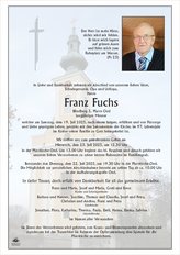 Franz Fuchs, verstorben am 19. Juli 2025