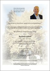 Rudolf Gallée, verstorben am 09. Juli 2016