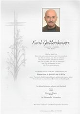 Karl Gatterbauer, verstorben am 16. Mai 2022