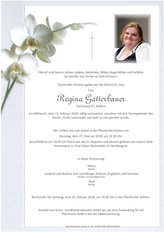 Regina Gatterbauer, verstorben am 21. Februar 2018
