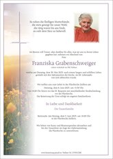 Franziska Grabenschweiger, verstorben am 30. Mai 2023
