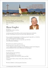Rosa Gugler, verstorben am 20. Juni 2021
