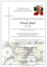 Theresia Hagler, verstorben am 17. Februar 2023