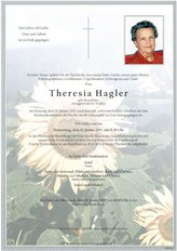 Theresia Hagler, verstorben am 14. Jänner 2017