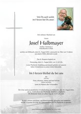 Josef Halbmayer, verstorben am 23. August 2023