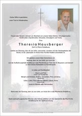 Theresia Hausberger, verstorben am 18. Juni 2019