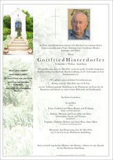 Gottfried Hinterdorfer, verstorben am 24. Mai 2016