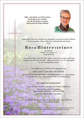 Rosa Hintersteiner, verstorben am 29. Mrz 2024