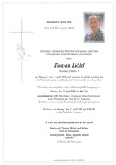Roman Hölzl, verstorben am 08. April 2015