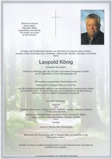 Leopold König, verstorben am 30. Juli 2018