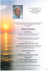 Karl Leitner, verstorben am 02. März 2020