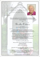 Bertha Lettner, verstorben am 27. Mai 2023