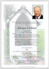 Johann Lettner, verstorben am 22. Dezember 2019