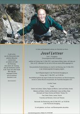 Josef Lettner, verstorben am 14. Mai 2021