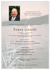 Franz Litschl, verstorben am 27. Februar 2018