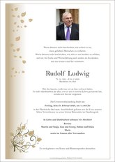 Rudolf Ludwig, verstorben am 22. Februar 2020