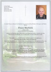 Franz Marböck, verstorben am 08. Mai 2016