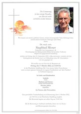 Dr. Siegfried Moser, verstorben am 30. September 2022