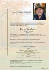 Franz Panholzer, verstorben am 13. November 2025