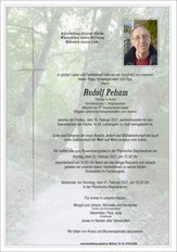 Rudolf Peham, verstorben am 19. Februar 2021