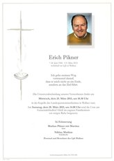 Erich Pikner, verstorben am 09. März 2015