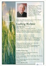 Ludwig Richter, verstorben am 10. M�rz 2026