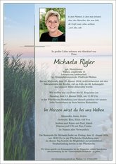 Michaela Rigler, verstorben am 10. Jänner 2024