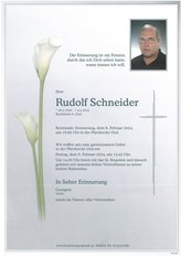 Rudolf Schneider, verstorben am 04. Februar 2024