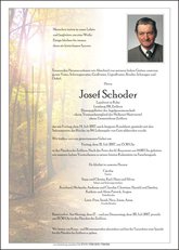 Josef Schoder, verstorben am 14. Juli 2017