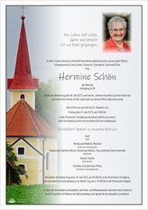 Hermine Schn, verstorben am 10. Juli 2025