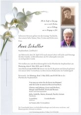 Anna Schuller, verstorben am 28. April 2021