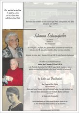 Johanna Schweighofer, verstorben am 04. Dezember 2023