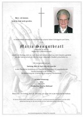 Maria Sengstbratl, verstorben am 24. Juni 2019