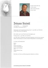 Johann Steindl, verstorben am 25. Mai 2021