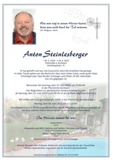 Anton Steinlesberger, verstorben am 16. Juni 2023