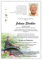 Johann Stckler, verstorben am 26. November 2025