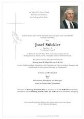 Josef Stckler, verstorben am 04. Mrz 2015