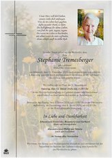 Stephanie Tremesbgerer, verstorben am 31. Dezember 2025