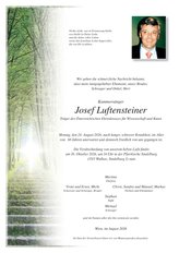 Josef Luftensteiner, verstorben am 10. Oktober 2026