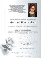 Gertrude Untersteiner, verstorben am 05. März 2020