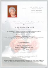 Leopoldine Walch, verstorben am 12. November 2017