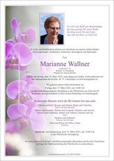 Marianne Wallner, verstorben am 10. März 2023