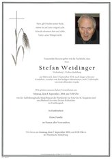 Stefan Weidinger, verstorben am 03. September 2014